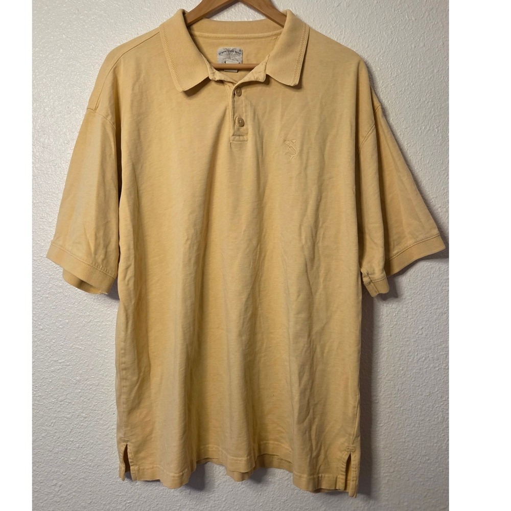 Vintage Original Island‎ Sport Polo XL Butter Yellow Cotton Y2K Coastal Casual
